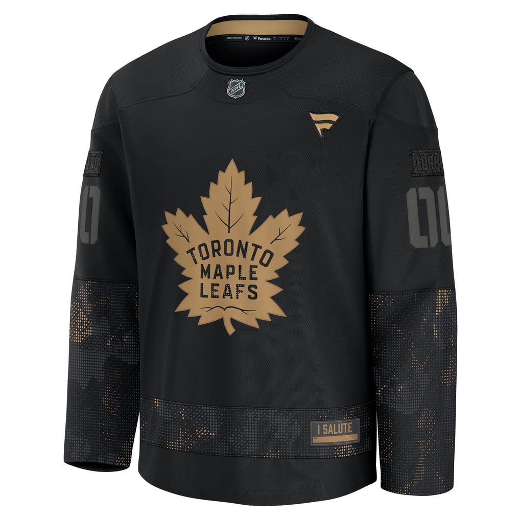  Toronto Maple Leafs Fanatics 2024 Military Appreciation Custom Practice Jersey - Black